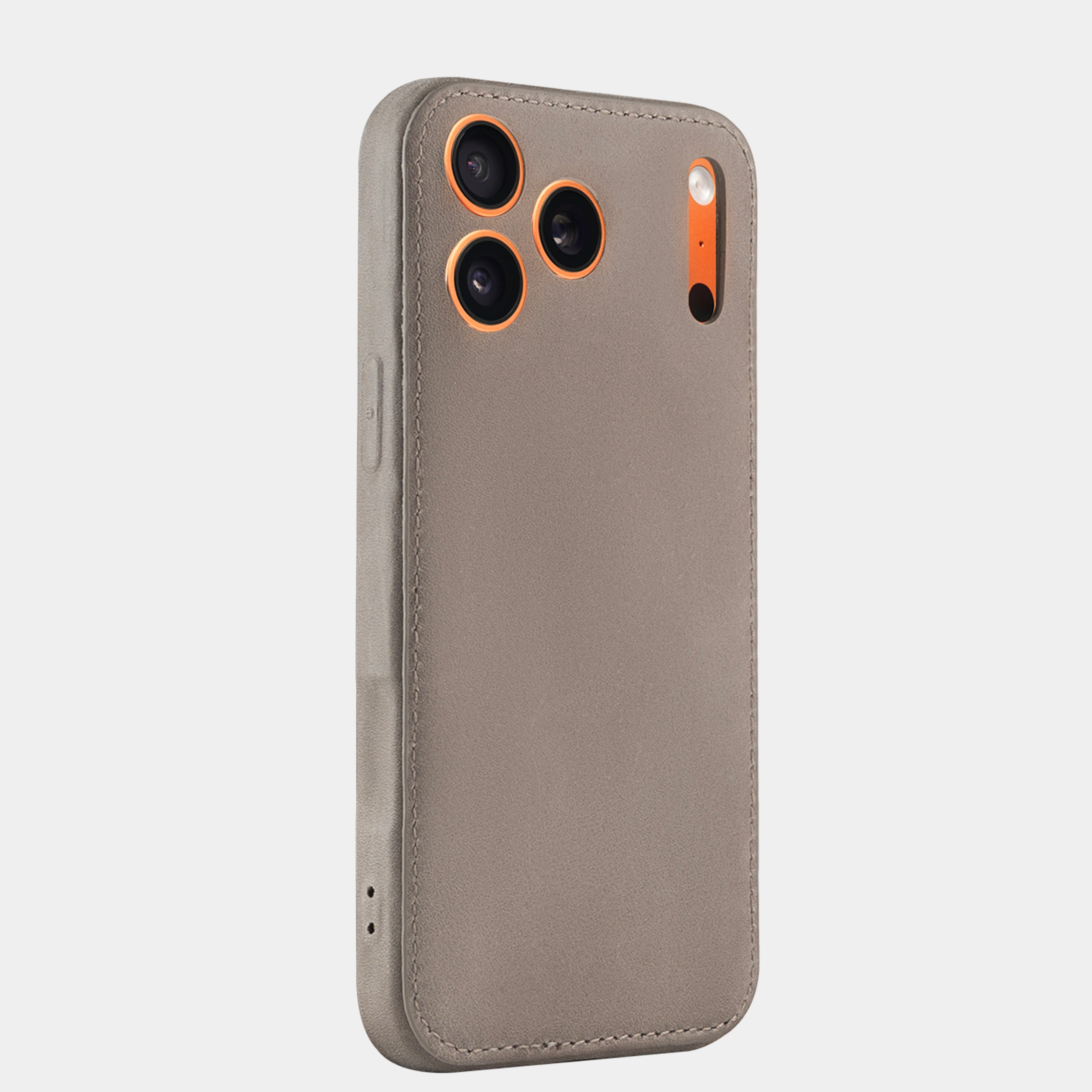 Slate Gray Vegetable-Tanned Leather iPhone Case