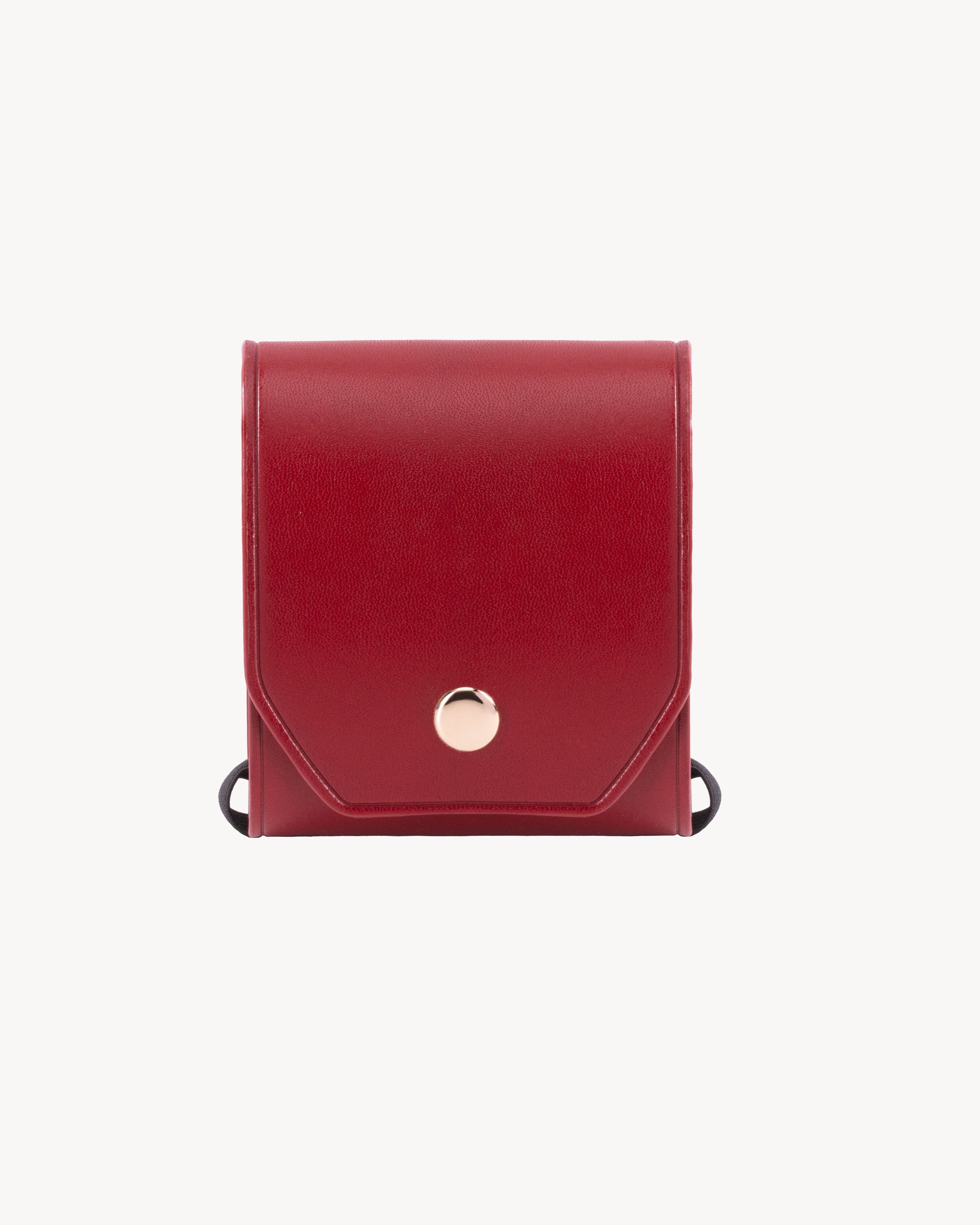 Red Full Grain Leather Cash Wrap Wallet - Red