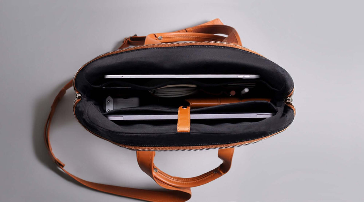 KAKAVY Everyday Leather Briefcase — feature detail 23