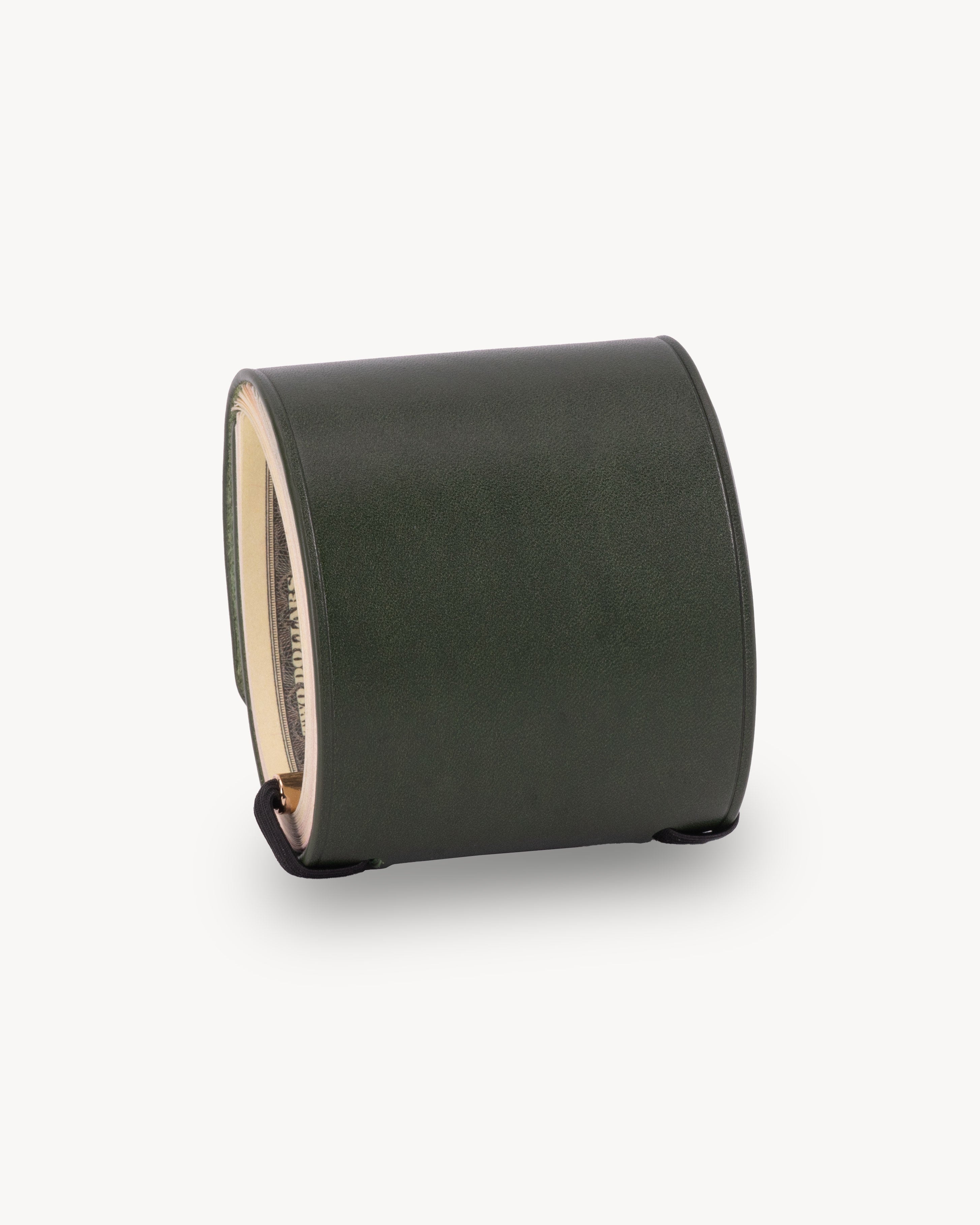 Forest Green Full Grain Leather Cash Wrap Wallet - Forest Green