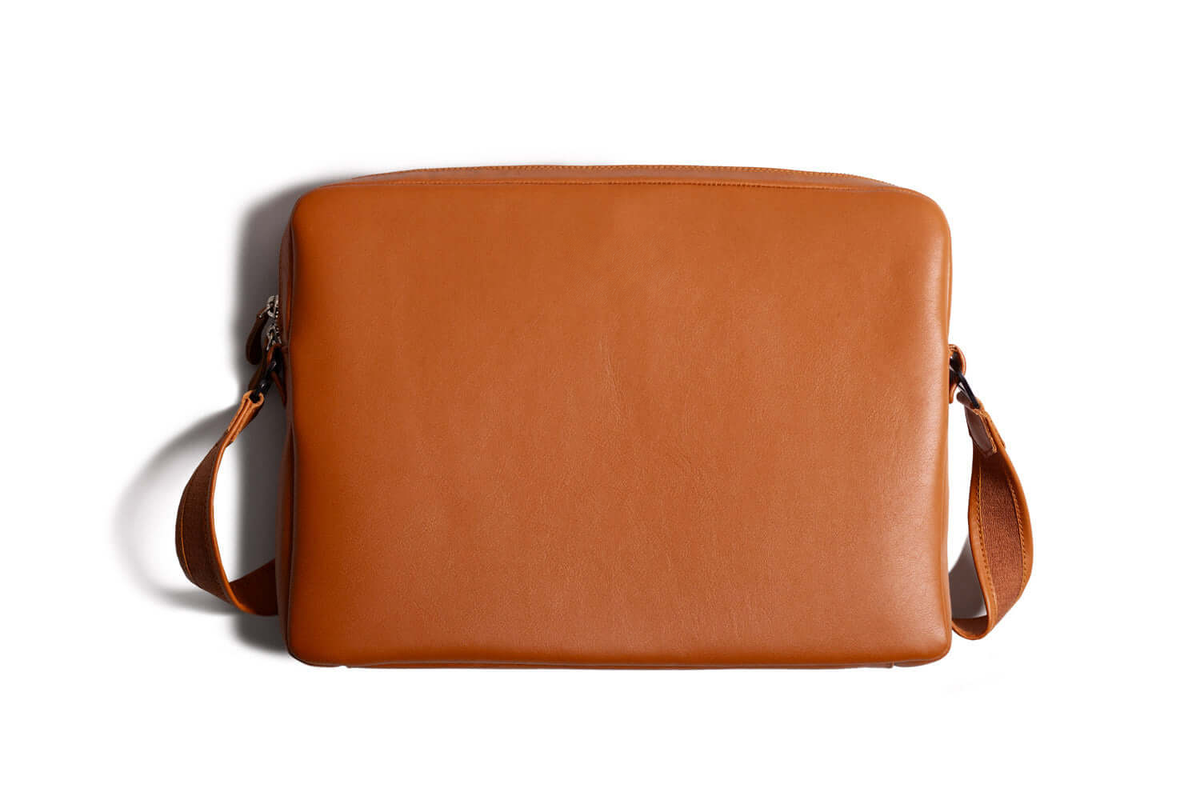 KAKAVY Leather Messenger Bag for MacBook — product view 1