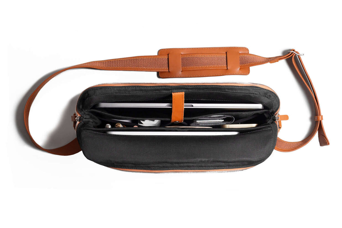 KAKAVY Leather Messenger Bag for MacBook — product view 2