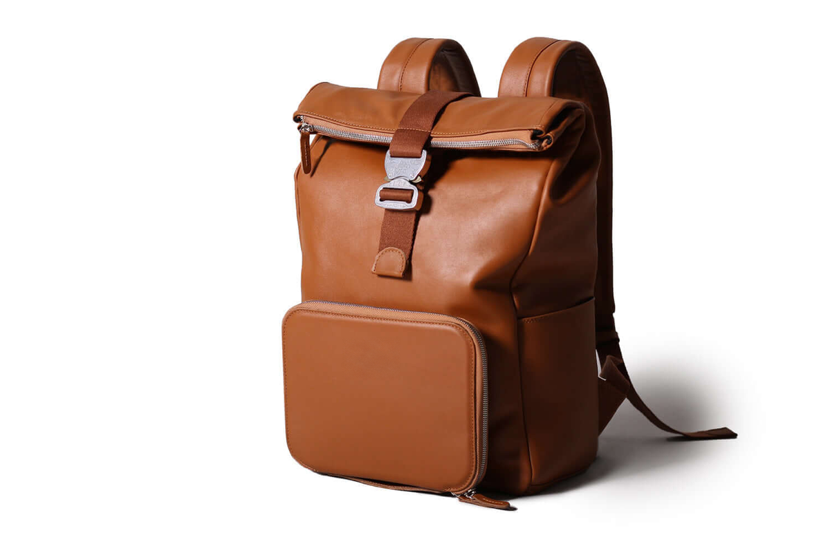 KAKAVY Leather Roll Top Backpack — product view 2
