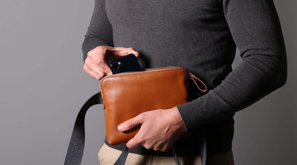 KAKAVY Leather Sling Bag — feature detail 22