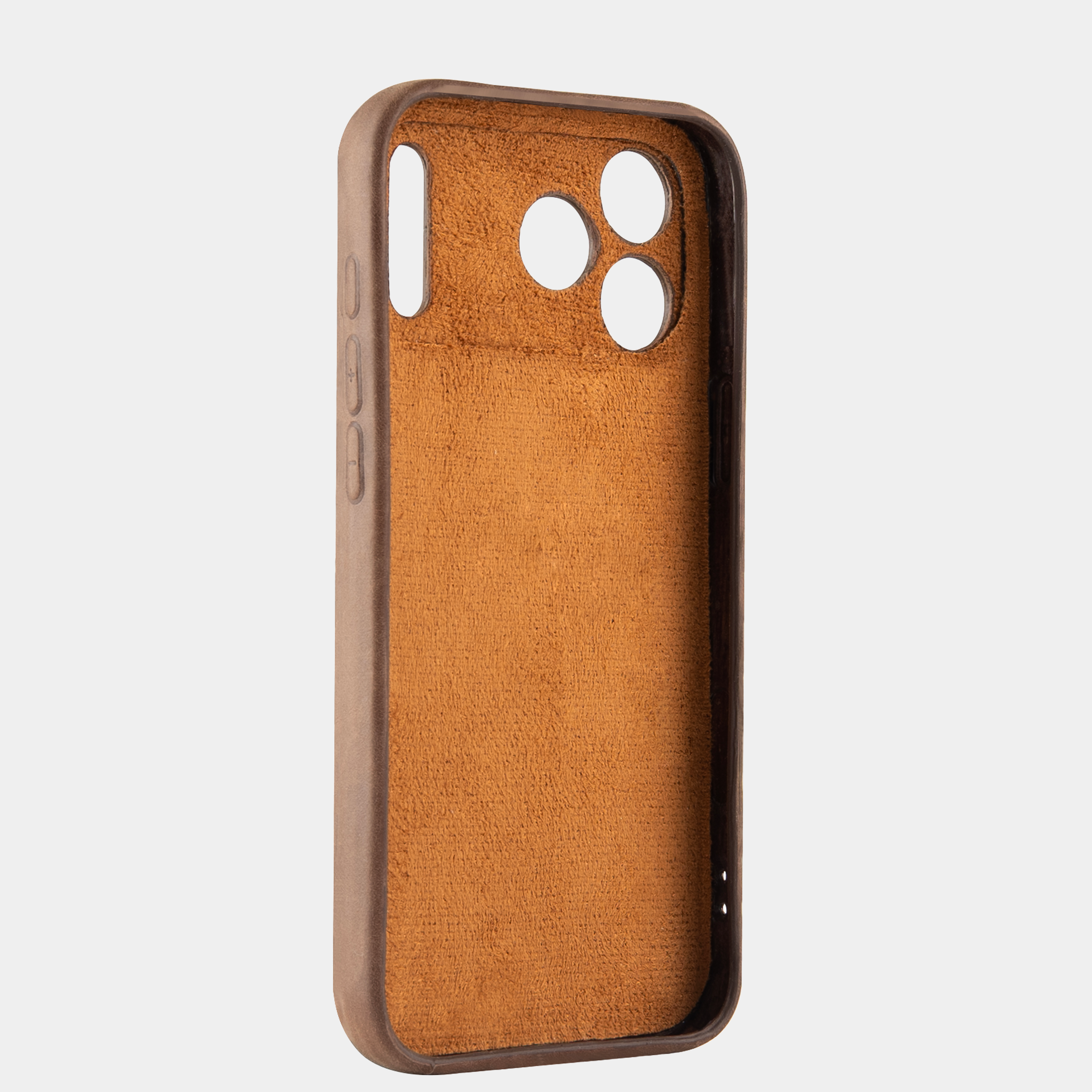 Vintage Brown Vegetable-Tanned Leather iPhone Case