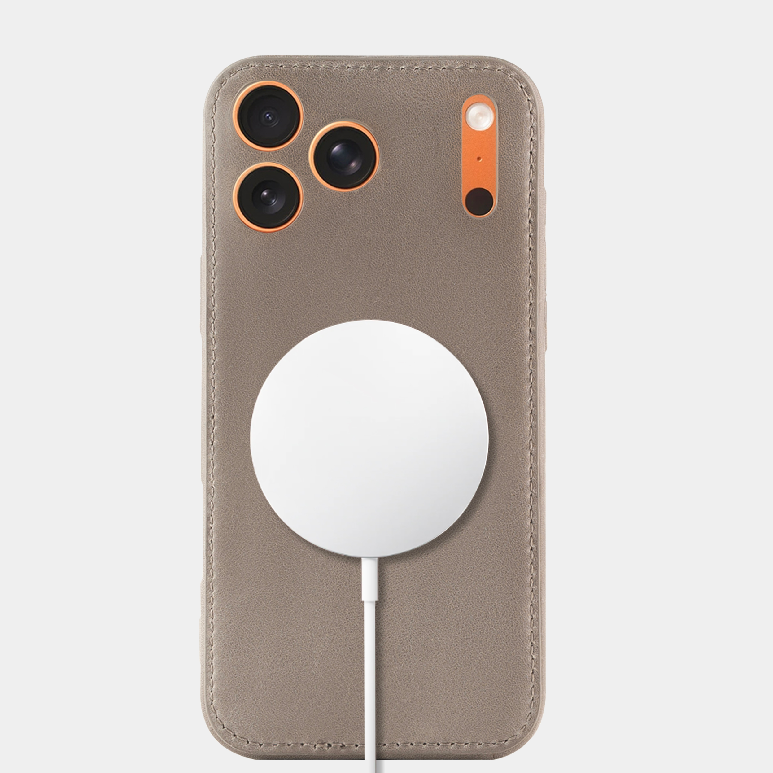 Slate Gray Vegetable-Tanned Leather iPhone Case