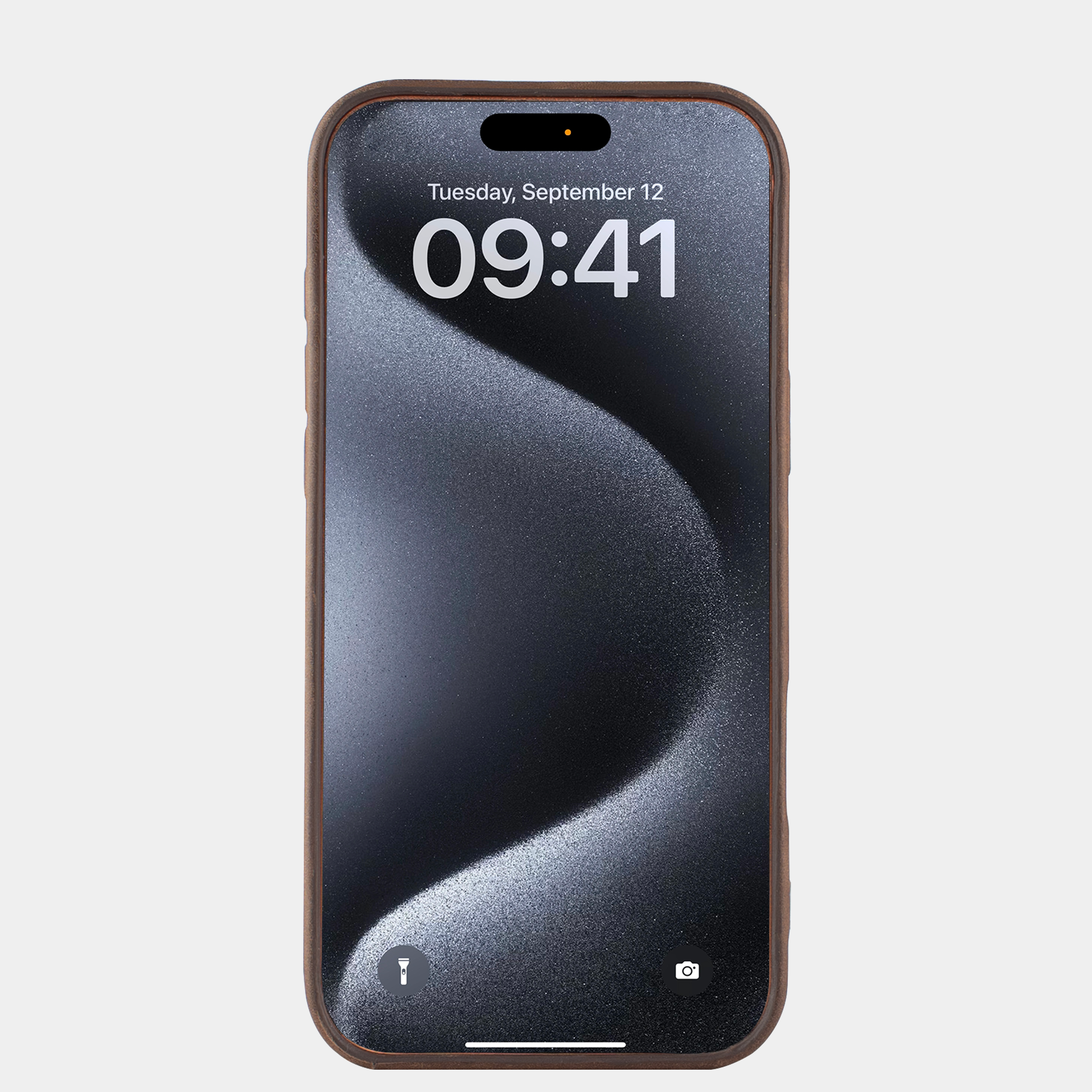 Vintage Brown Vegetable-Tanned Leather iPhone Case
