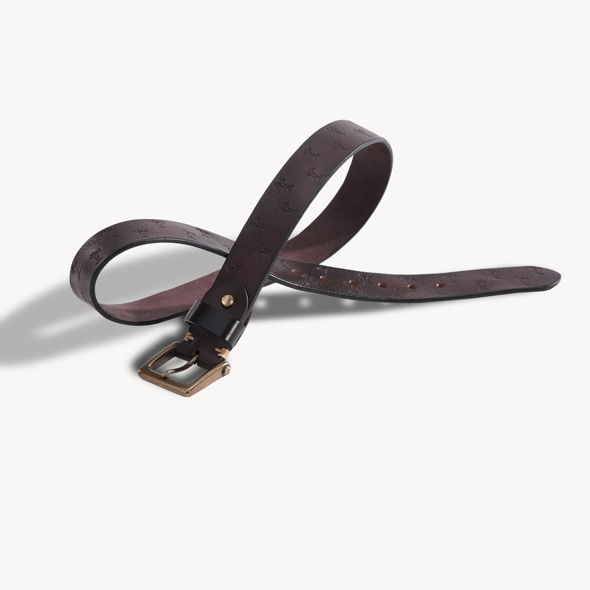 KAKAVY Contrast Stitch Full-Grain Leather Belt - product view 9