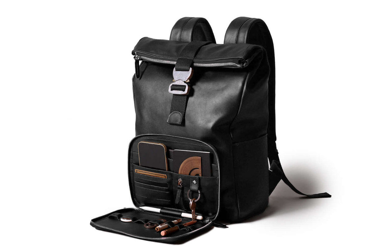 KAKAVY Leather Roll Top Backpack — product view 9