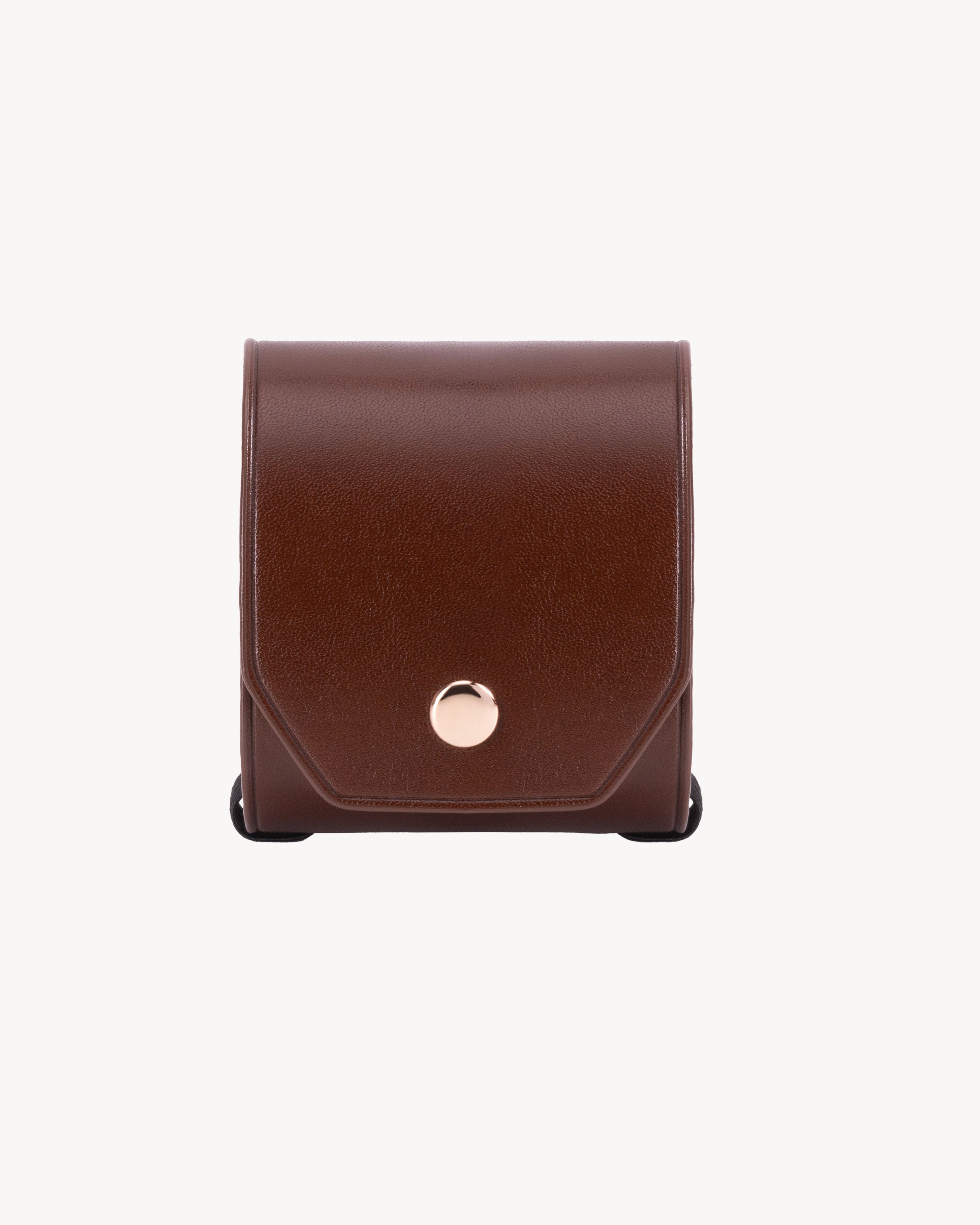 Brown Full Grain Leather Cash Wrap Wallet - Brown